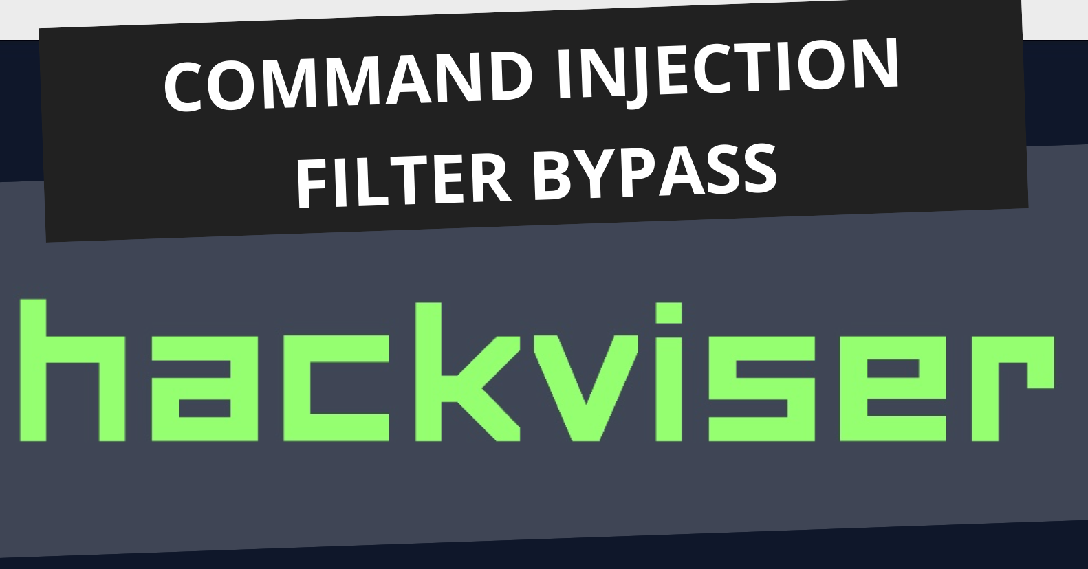 Hackviser - Command Injection Filter Bypass